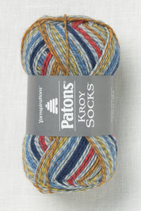 Patons Kroy Socks Blue Striped Ragg