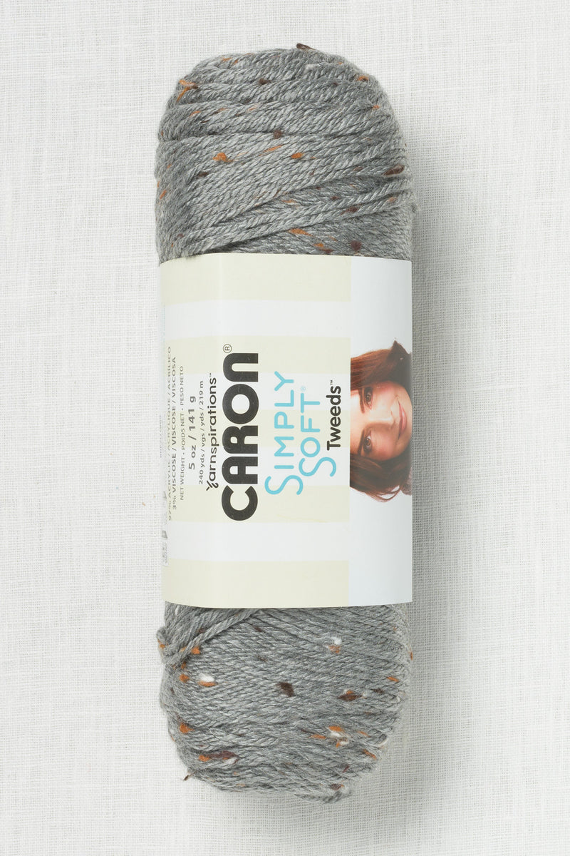 Caron Simply Soft Tweeds & Heathers Tweedy Gray