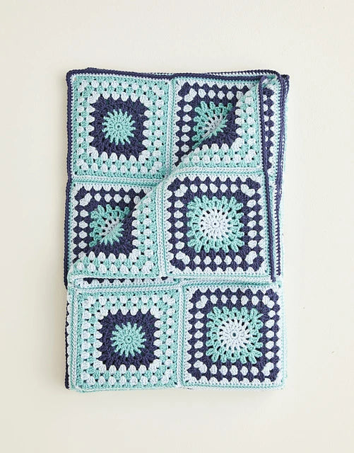 Granny Square Blanket 10274 by Hayfield