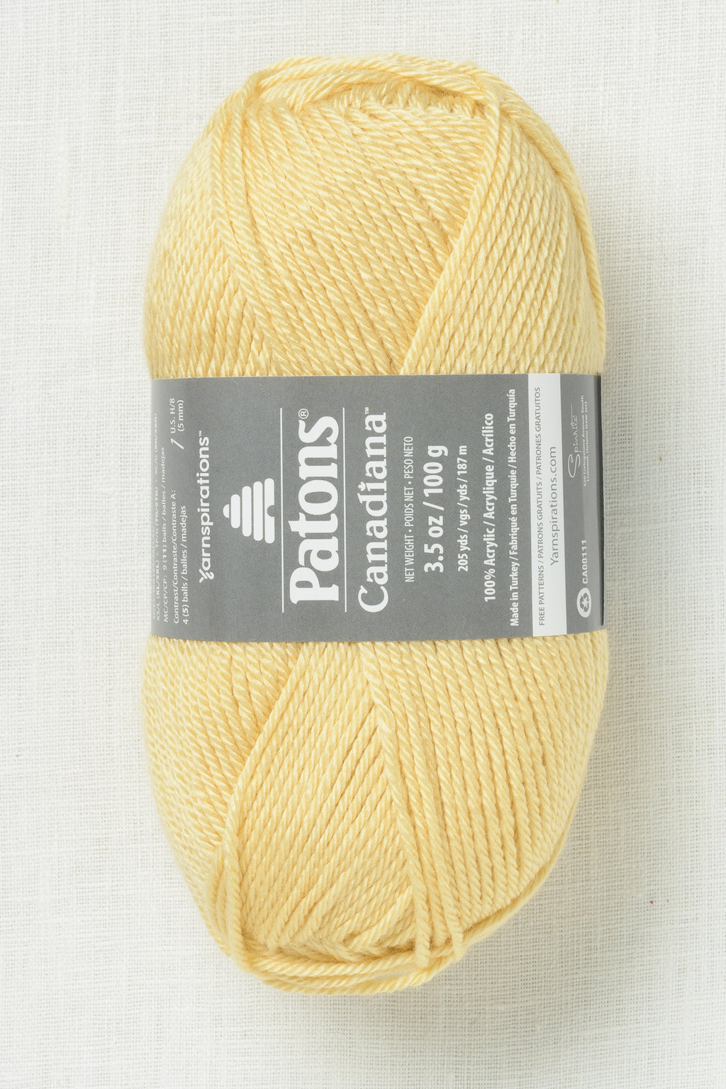 Patons Canadiana Pale Yellow