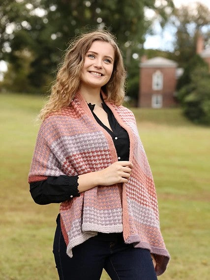 3353 Mock Houndstooth Shawl by Sue Hilger