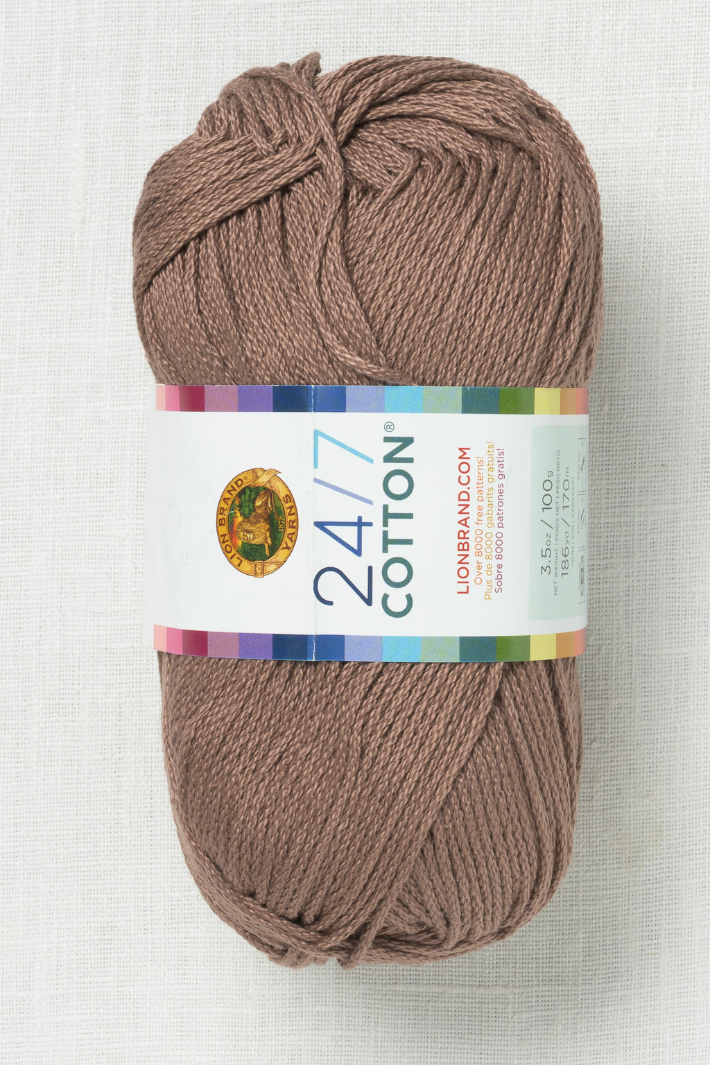 Lion Brand 24/7 Cotton 126AA Cafe Au Lait