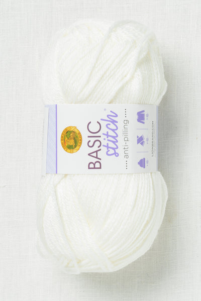 Lion Brand Basic Stitch Anti Pilling 100 White