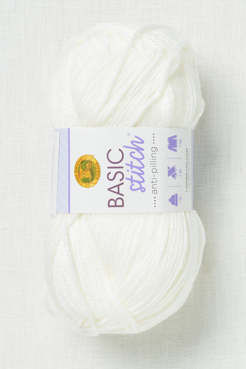 Lion Brand Basic Stitch Anti Pilling 100 White