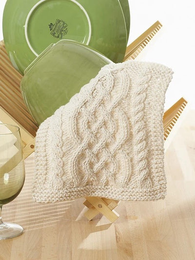 Celtic Cables Dishcloth by Lily / Sugar'n Cream