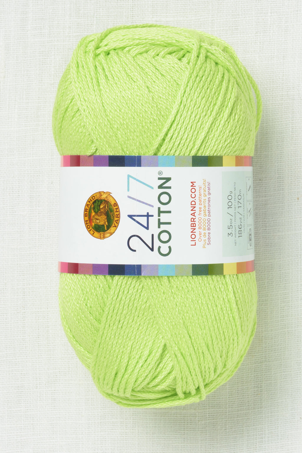 Lion Brand 24/7 Cotton 170J Lime