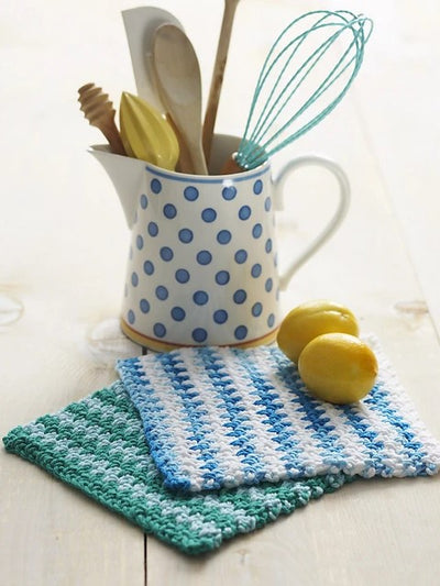 Basic Striped Dishcloth (crochet) by Lily / Sugar'n Cream