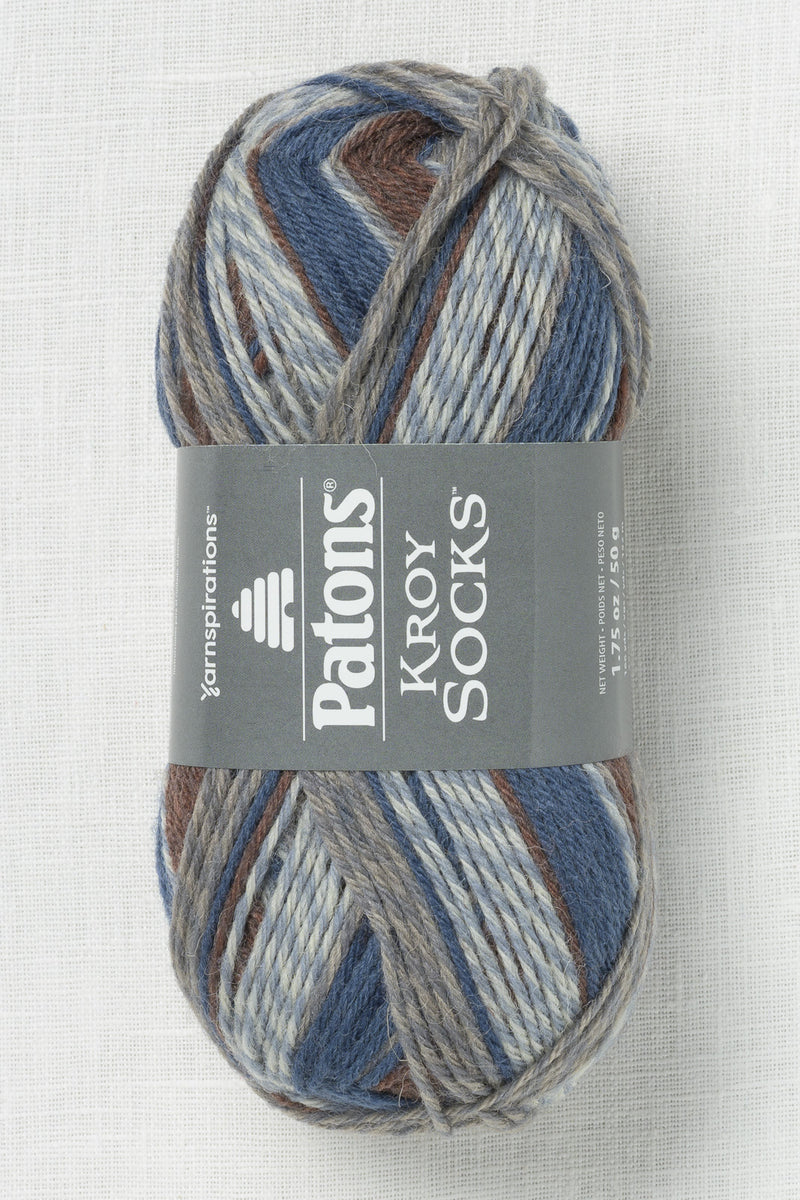 Patons Kroy Socks Blue Brown Marl