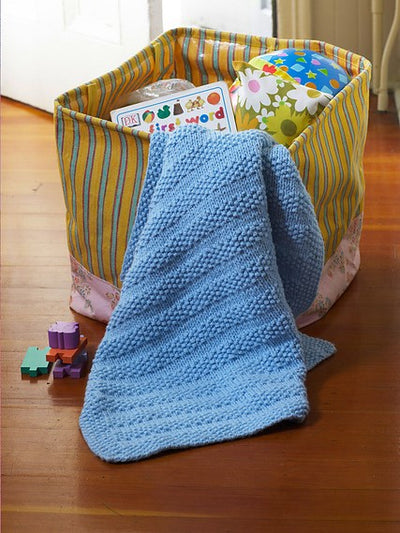 Seed Stitch Baby Blanket #90371AD by Lion Brand Yarn