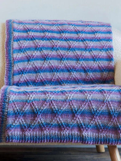 Double Lattice Knit Blanket