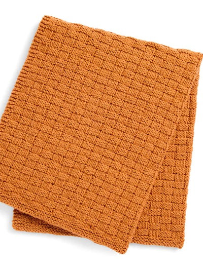 Basket Weave Knit Blanket by Bernat