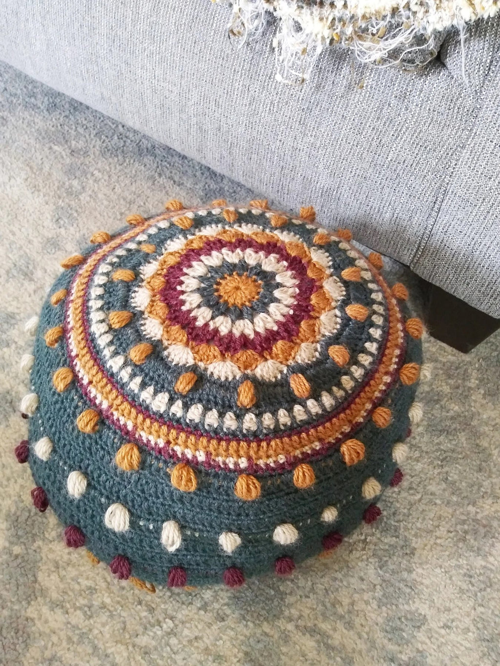 Stitch Sampler Pouf by  Kristi Simpson