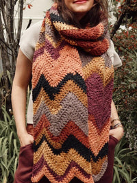 Olivebridge Zigzag Scarf by Two of Wands (Crochet)