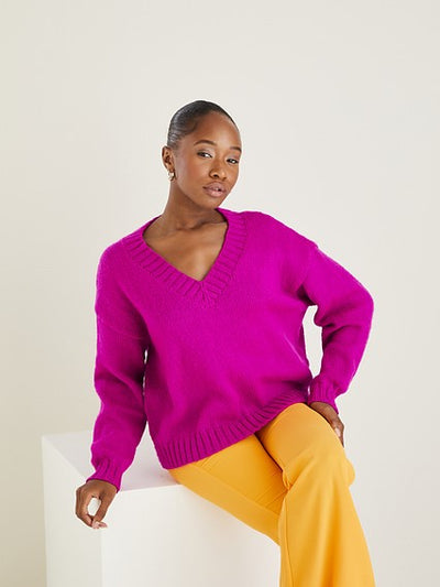 10596 V Neck Sweater by Hayfield
