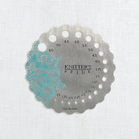 KnitPro (Knitter's Pride) Mindful Collection Sterling Silver Plated Needle Gauge