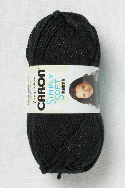 Caron Simply Soft Party Black Sparkle