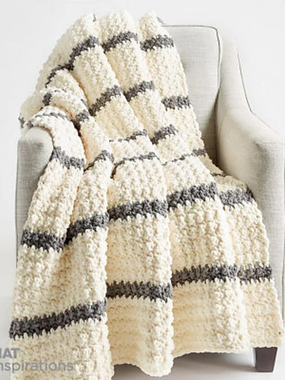 Pin Stripe Crochet Blanket by Bernat Design Studio