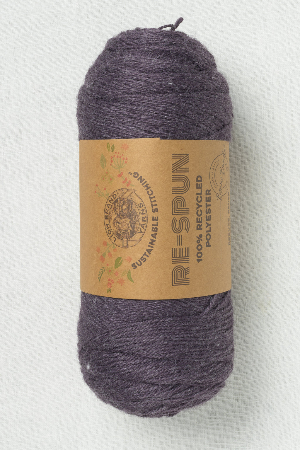 Lion Brand Re-Spun Bonus Bundle 144U Raisin