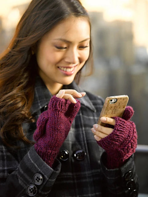 Flip-Top Mittens #L32244 by Lion Brand Yarn