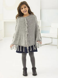 Girl's Fringed Poncho by Heather Lodinsky