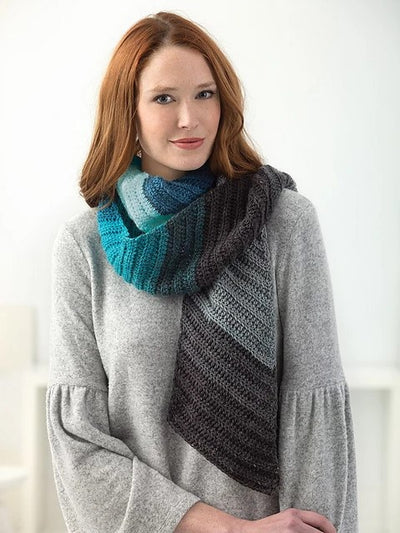 Shaded Diagonal Scarf by Teresa Chorzepa