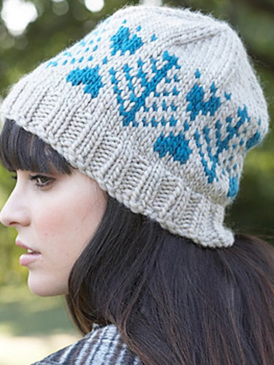 Blue Fir Hat by Patons
