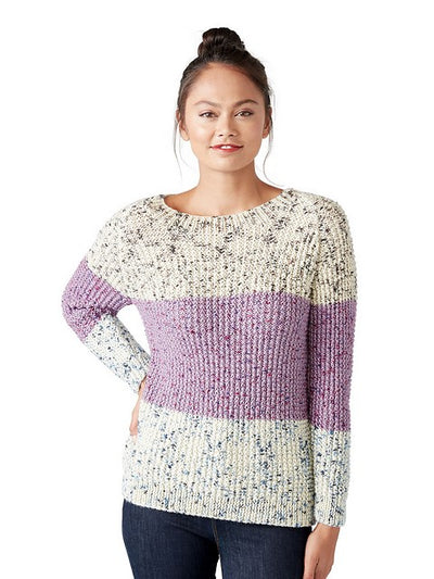 3 Color Sweater by Yarnspirations Design Studio