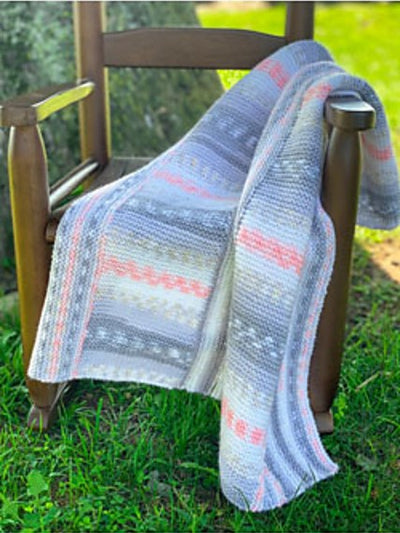 B107 Multidirectional Baby Blanket by Plymouth Yarn Design Studio