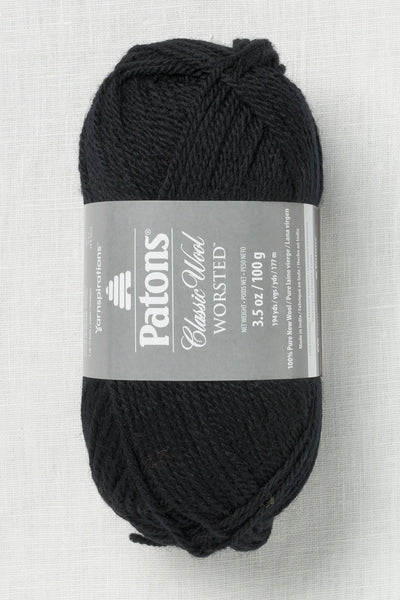 Patons Classic Wool Worsted Black