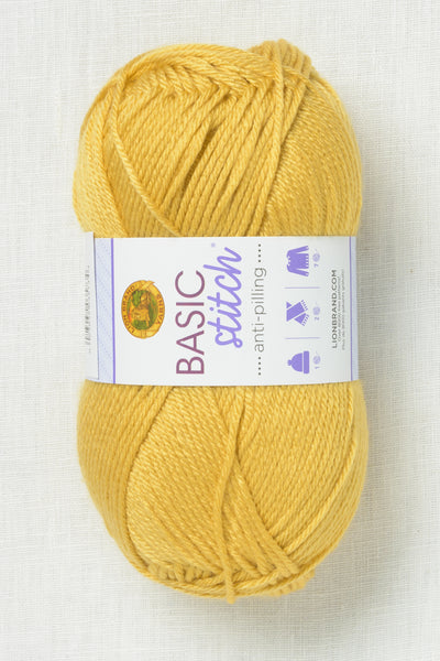 Lion Brand Basic Stitch Anti Pilling 158I Mustard