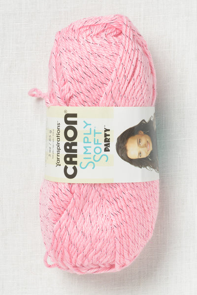 Caron Simply Soft Party Soft Pink Sparkle