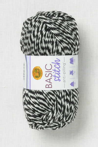 Lion Brand Basic Stitch Anti Pilling 600AC Black White