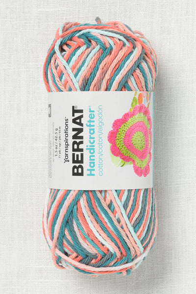 Bernat Handicrafter Cotton Prints and Ombres 42g Coral Seas