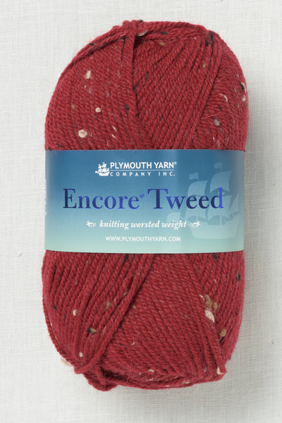 Plymouth Encore Worsted Tweed 6389 Ruby