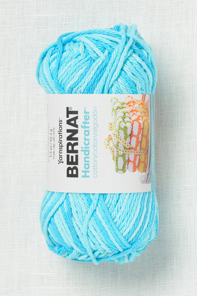 Bernat Handicrafter Cotton Prints and Ombres 42g Swimming Pool