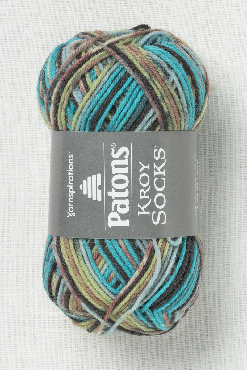 Patons Kroy Socks Turquoise Jacquard