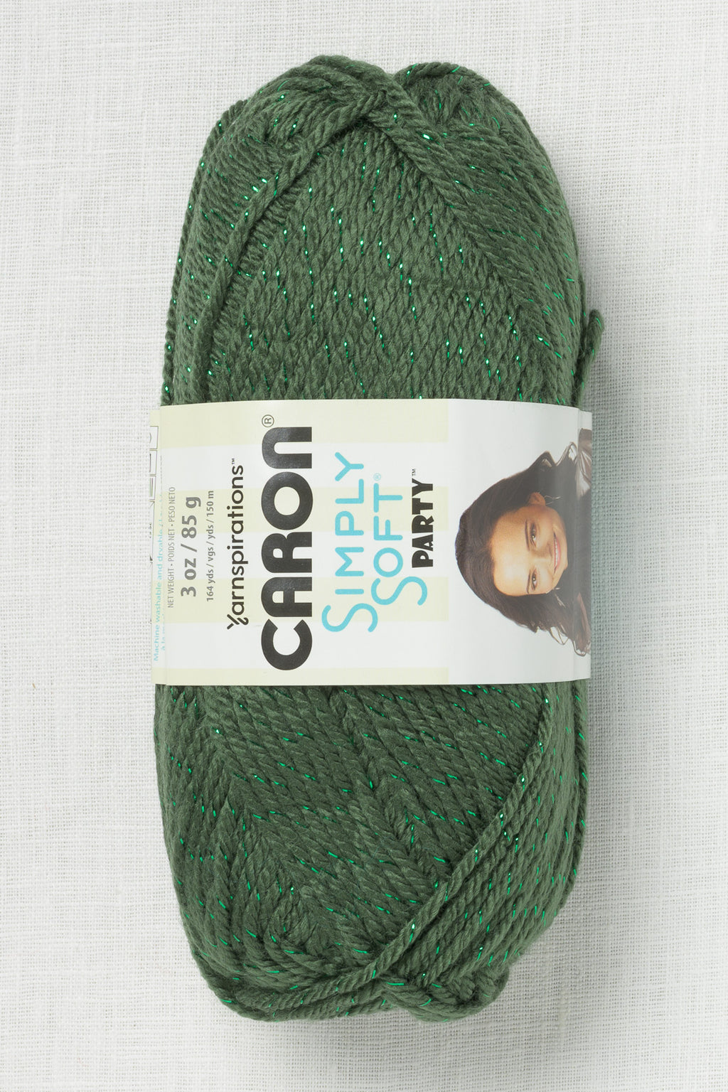 Caron Simply Soft Party Dark Sage Sparkle