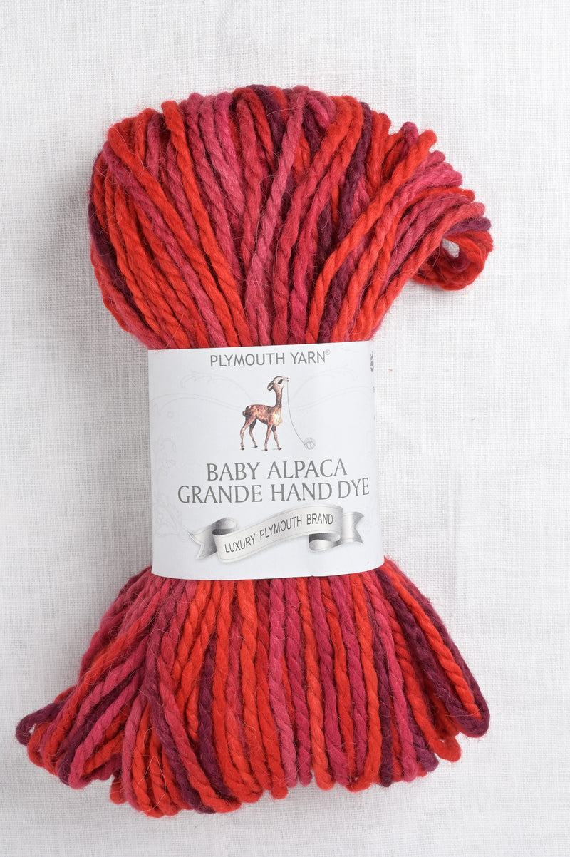 Plymouth Baby Alpaca Grande Hand Dye 4 Red Mix