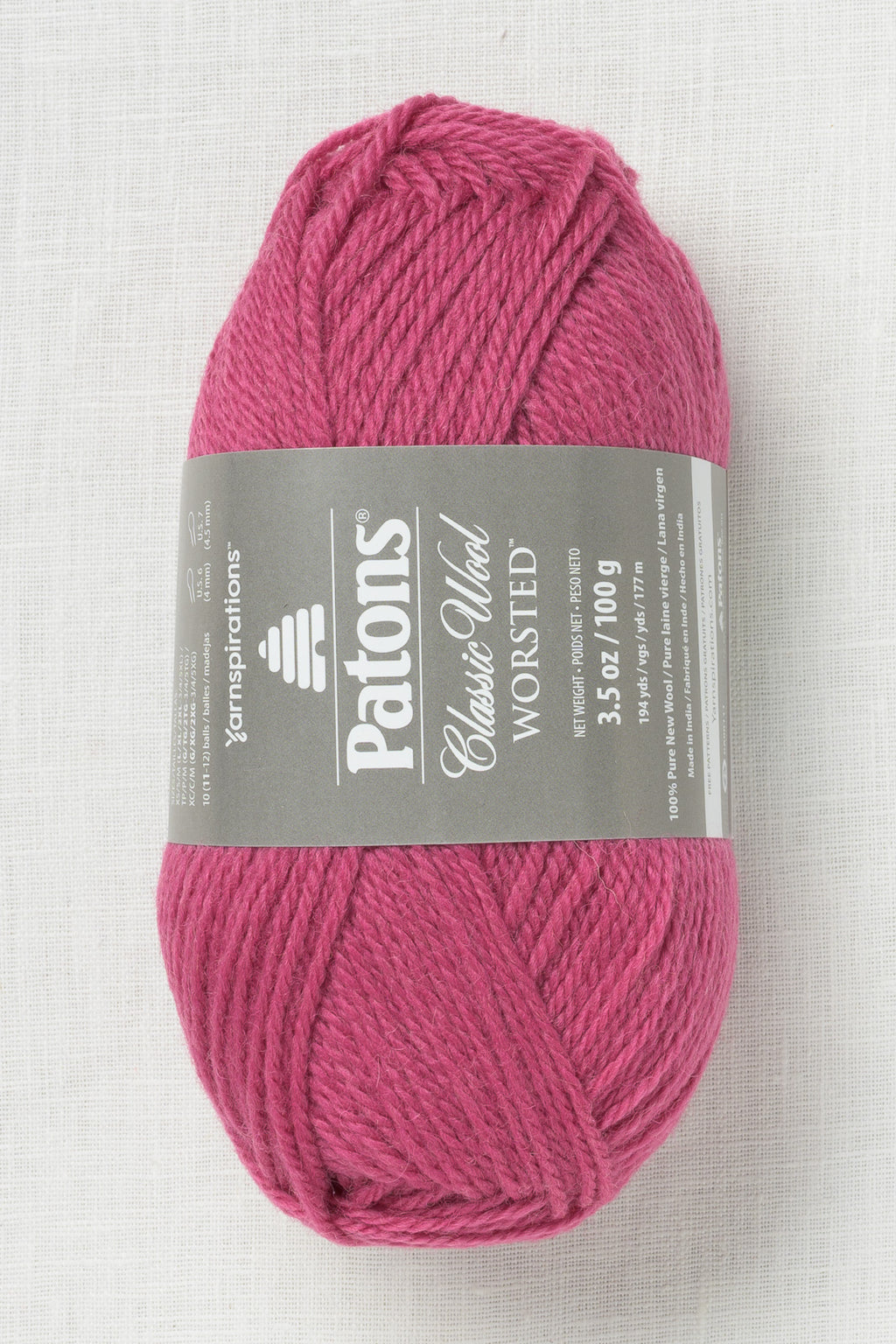 Patons Classic Wool Worsted Rich Raspberry