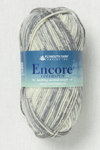 Plymouth Encore Worsted Colorspun 7200 Gray Spray