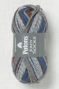 Patons Kroy Socks Blue Brown Marl