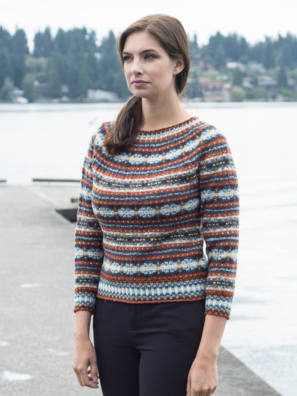 Blue Flax Fair Isle Pullover