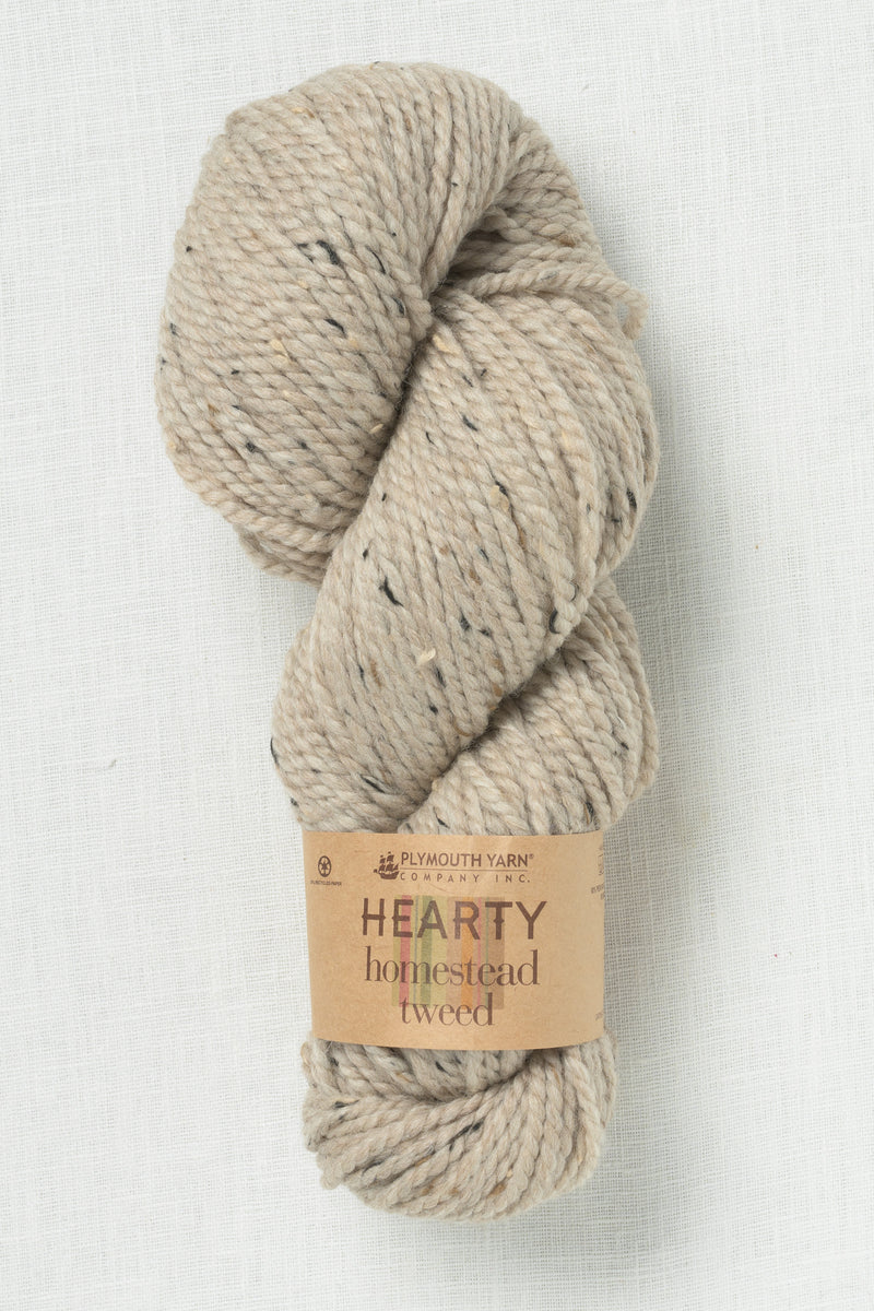 Plymouth Hearty Homestead Tweed 706 Oatmeal Heather Tweed