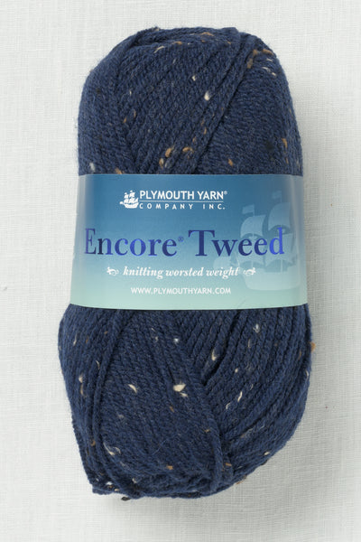 Plymouth Encore Worsted Tweed 5854 Navy