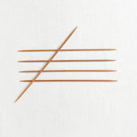 ChiaoGoo Patina Bamboo 6" Double Point Needle Set, US 1-3