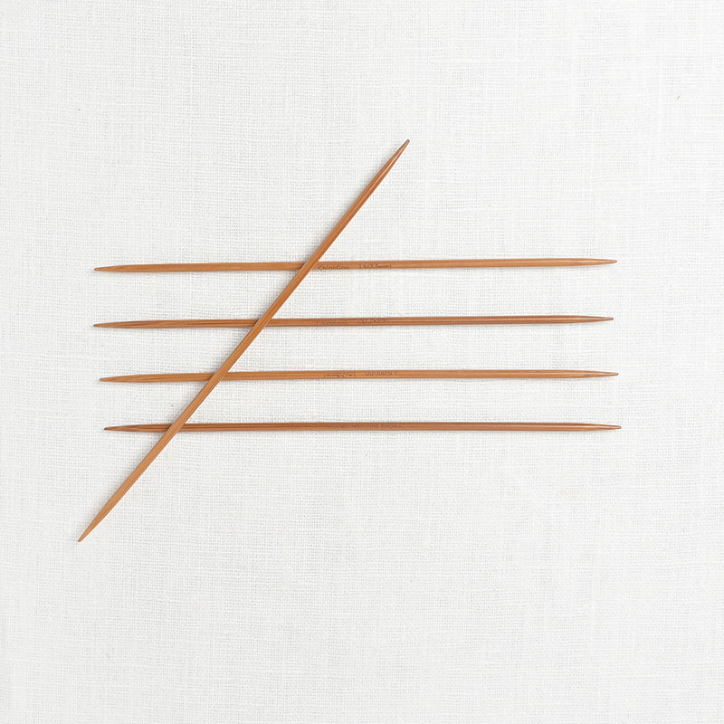 ChiaoGoo Patina Bamboo 6" Double Point Needle Set, US 1-3