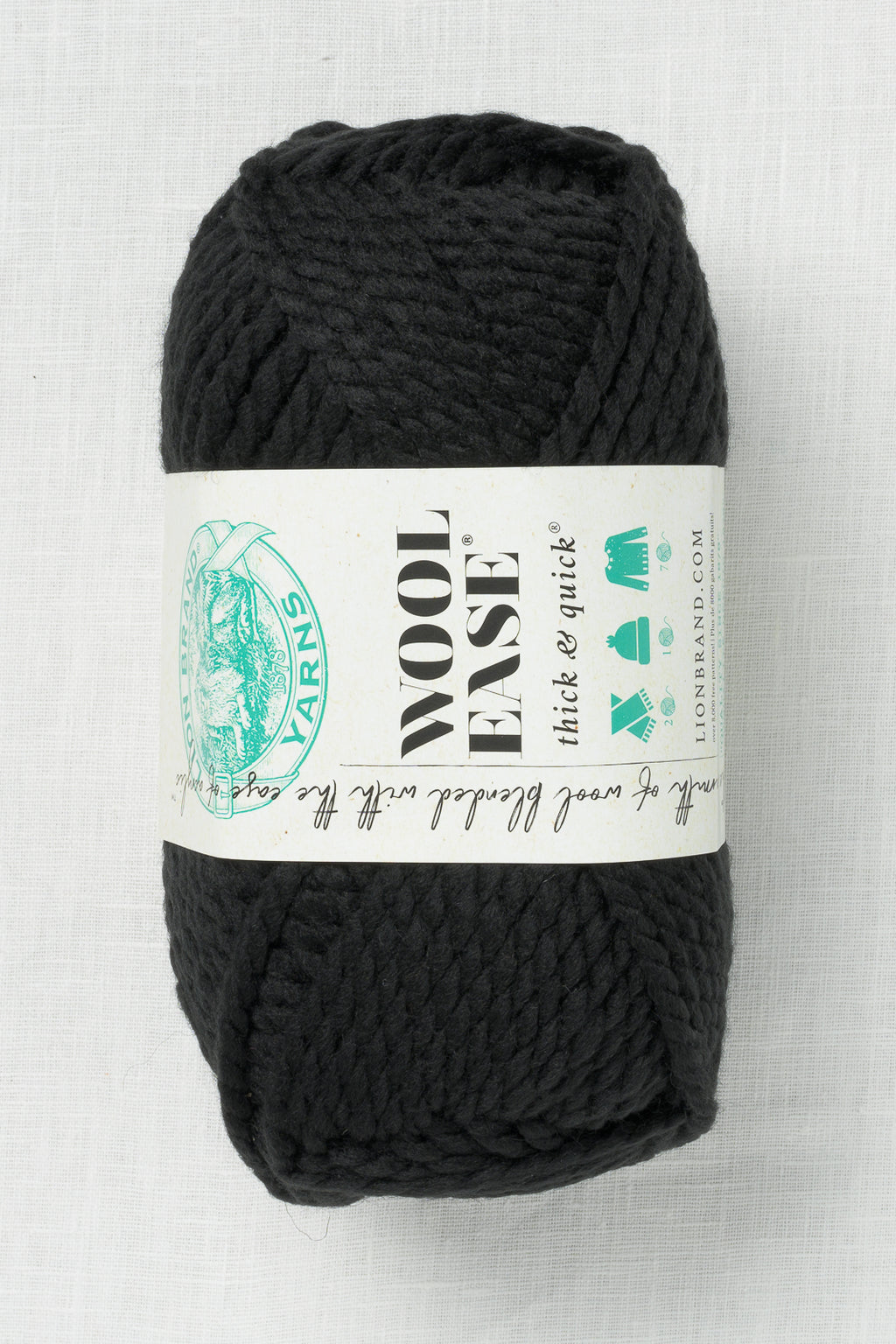 Lion Brand Wool Ease Thick & Quick 153 Black (170g)