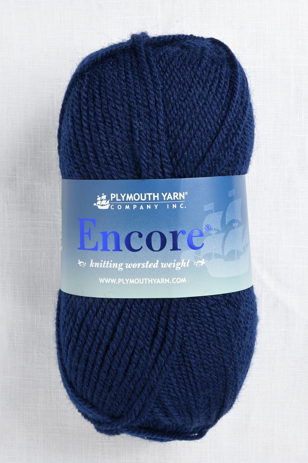 Plymouth Encore Worsted 848 Navy Blue