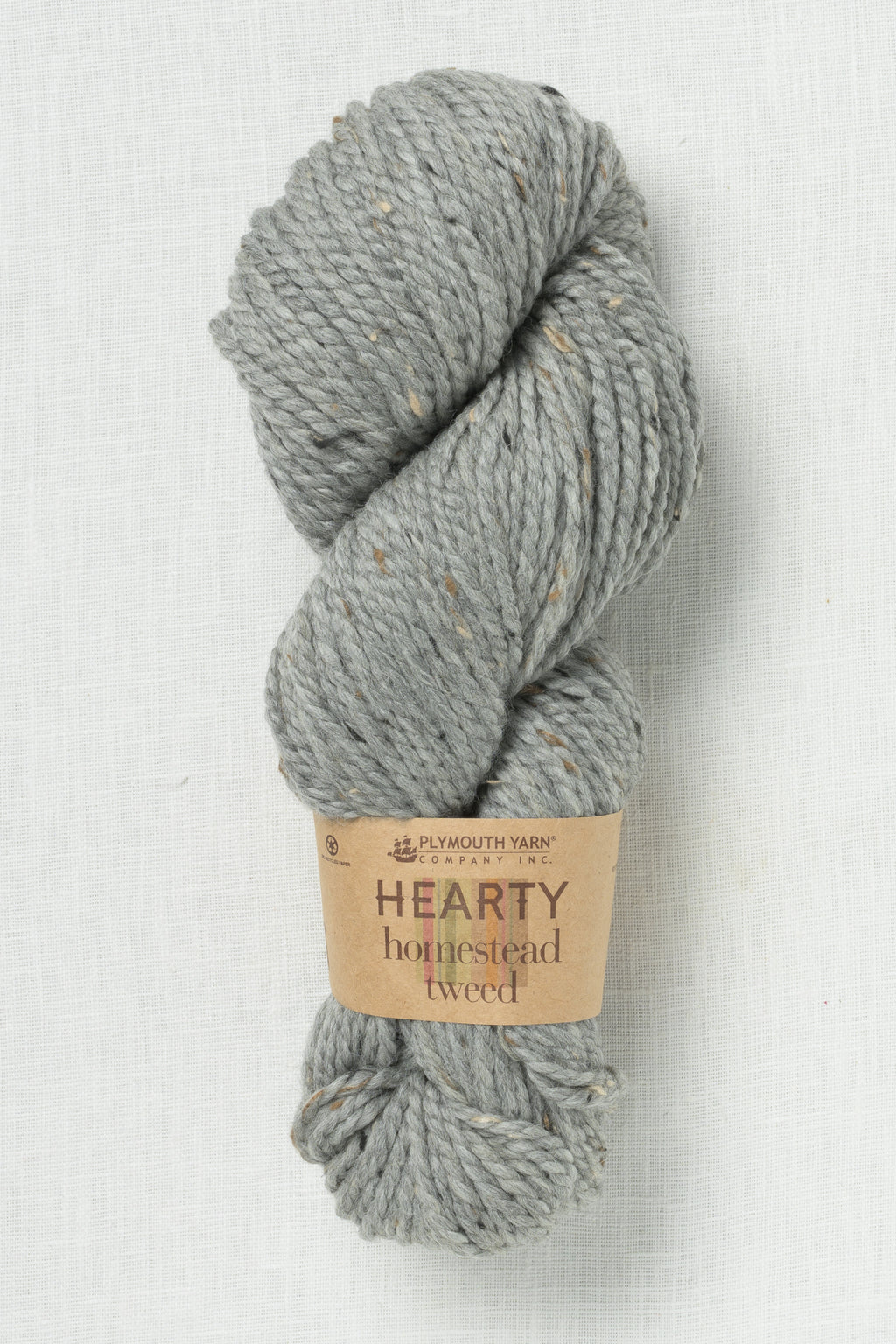 Plymouth Hearty Homestead Tweed 704 Light Grey Heather Tweed