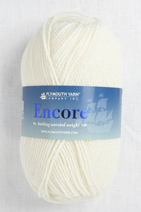 Plymouth Encore Worsted 146 Winter White